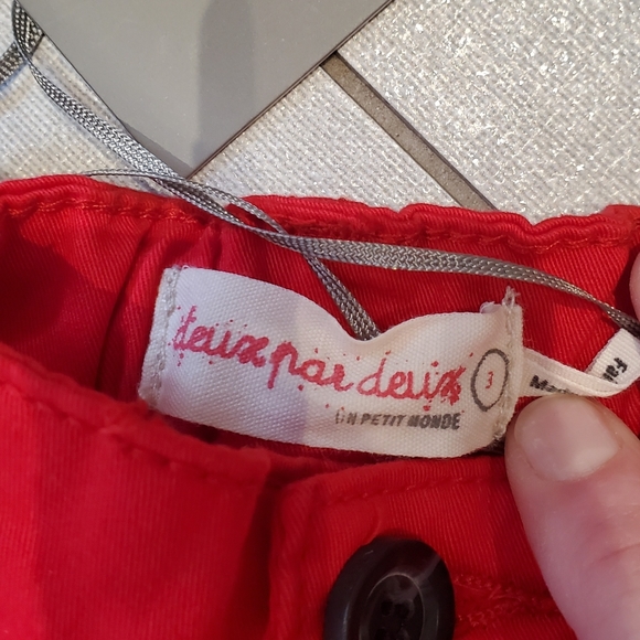 NWT deux par deux Boy's Red Burmuda Shorts, 3yrs - Picture 5 of 5